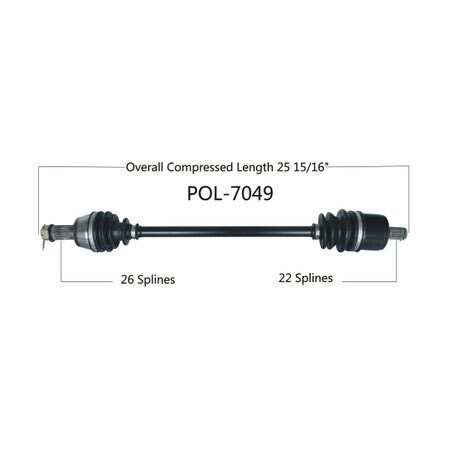 Wide Open OE Replacement CV Axle for POL FRONT RANGER DIESEL 11-14 POL-7049